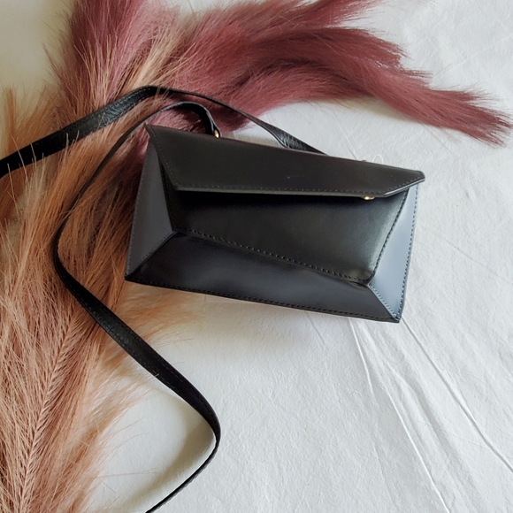 STELLA BIANCA Genuine Italian Leather Geometric Multicolor Crossbody Purse - Picture 10 of 11